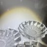 Купить Набор из 3 розеток с объемным декором, стекло, пресс, СССР, 1970-1990 гг.