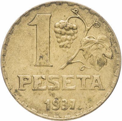 Купить Испания 1 песета 1937