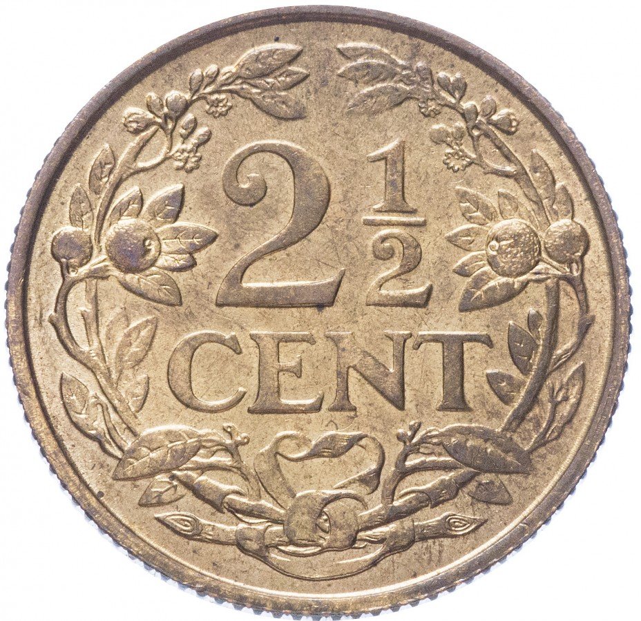 купить Нидерландские Антиллы 2 1/2 цента 1959