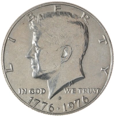 купить США 50 центов (1/2 доллара, half dollar) 1976 D "Kennedy Half Dollar (Кеннеди)"