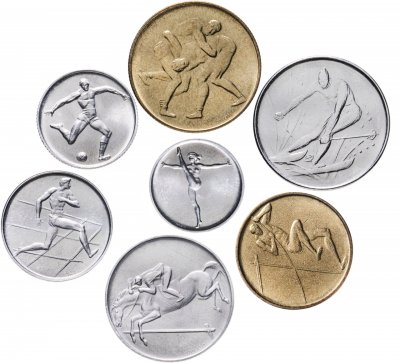 купить Сан-Марино, набор из 7 монет 1980 "XXII летние Олимпийские Игры, Москва 1980"