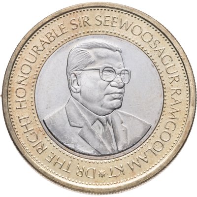 купить Маврикий 20 рупий (rupees) 2007 40 лет Банку Маврикия