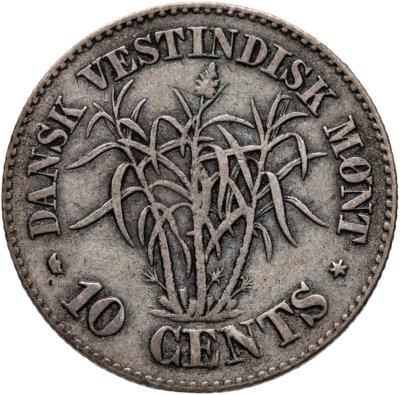 купить Датская Вест-Индия 10 центов (cents) 1862