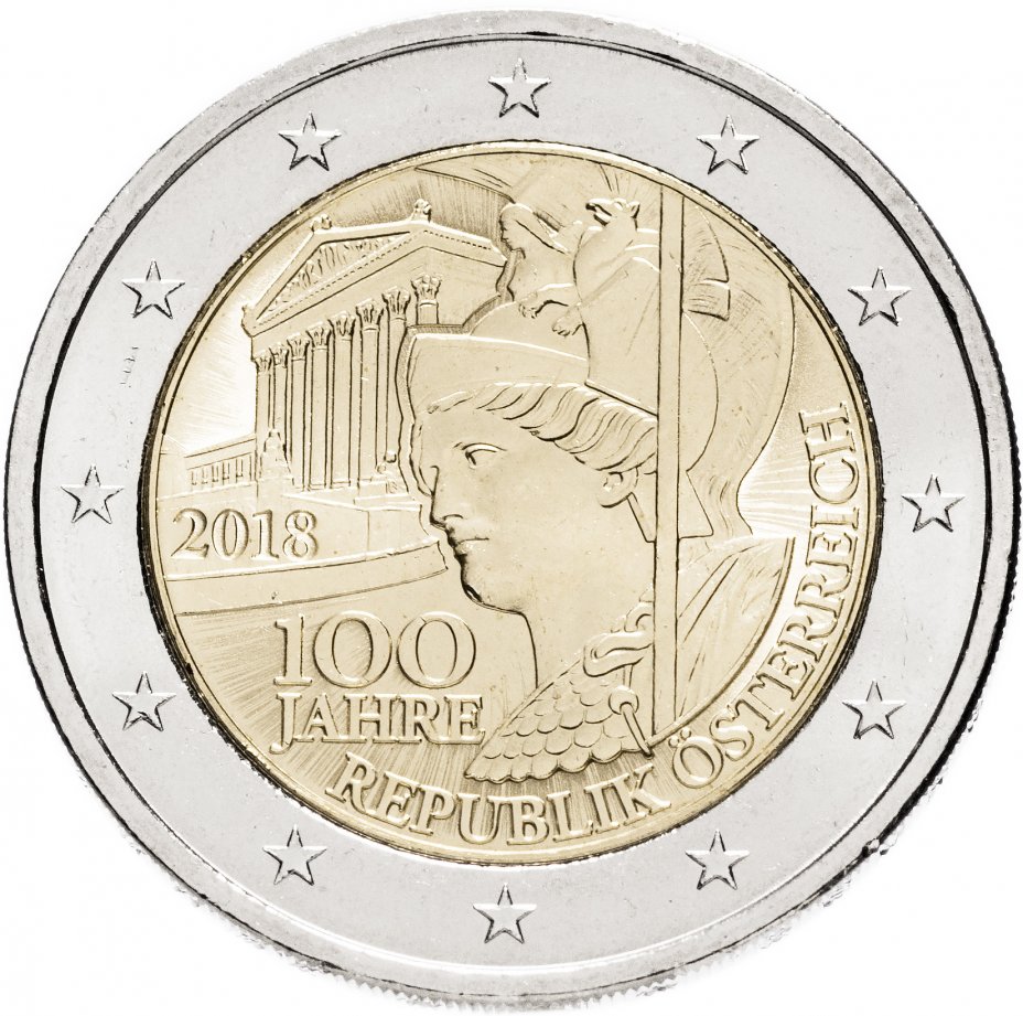 купить Австрия 2 евро 2018 "100 лет Австрийской Республике"