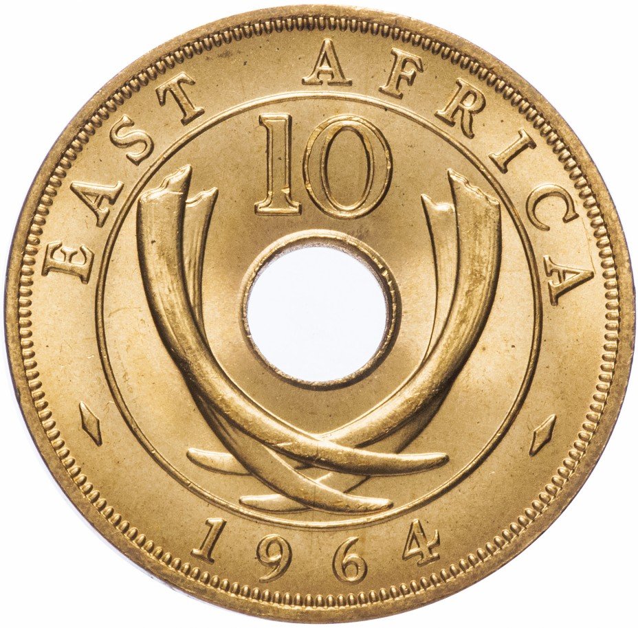 купить Восточная Африка 10 центов 1964 без короны