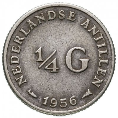 Купить Нидерландские Антильские острова 1/4 гульдена (gulden) 1956
