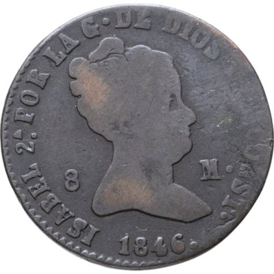 купить Испания 8 мараведи (maravedis) 1846 Изабелла II