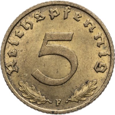 купить Германия (Третий рейх) 5 рейхспфеннигов (reichspfennig) 1938 F