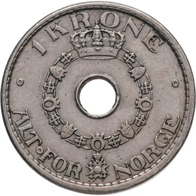 купить Норвегия 1 крона (crown) 1951 Форма: Круг c отверстием