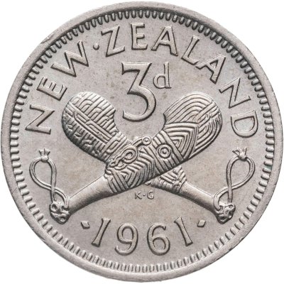 купить Новая Зеландия 3 пенса (pence) 1961