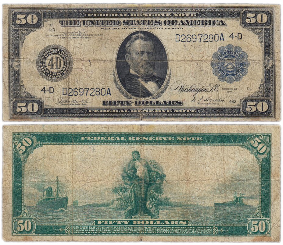 купить США 50 долларов 1914 Series 1914 (Pick 362) Cleveland, Burke-Houston