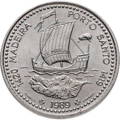 купить Португалия 100 эскудо (escudos) 1989 Золотой век открытий - Открытие острова Мадейра