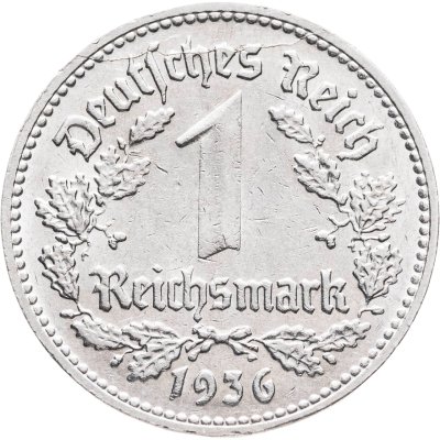 купить Германия, Третий рейх 1 рейхсмарка (reichsmark) 1936 D