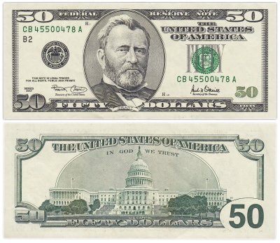 купить США 50 долларов 2001 год (Pick 513) B-Нью Йорк