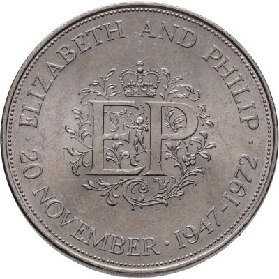 купить Великобритания 25 пенсов (pence) 1972 "Королевская серебряная свадьба"