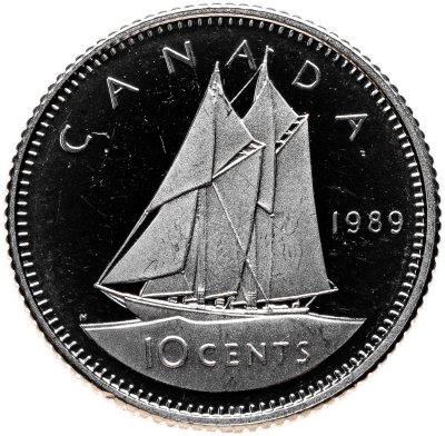 купить Канада 10 центов (cents) 1989