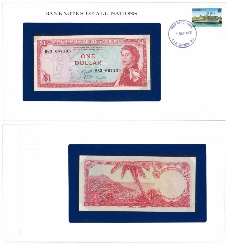 купить Серия "Банкноты всех стран мира" - 1 доллар Восточные Карибы 1965