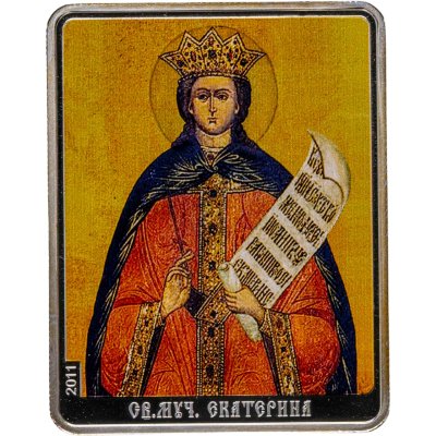 купить Острова Кука 5 долларов (dollars) 2011 «Святые заступники - святая Екатерина»