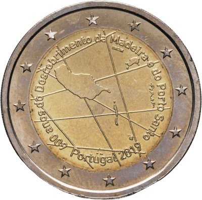 купить Португалия 2 евро (euro) 2019 600 лет открытию острова Мадейра