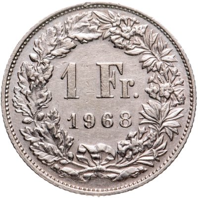 купить Швейцария 1 франк 1968