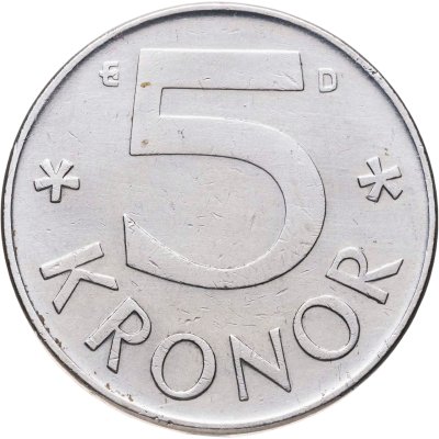 купить Швеция 5 крон (kronor) 1991