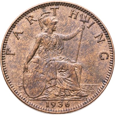 купить Великобритания 1 фартинг (farthing) 1936