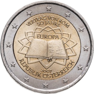 купить Австрия 2 евро 2007 "50 лет Римскому договору"