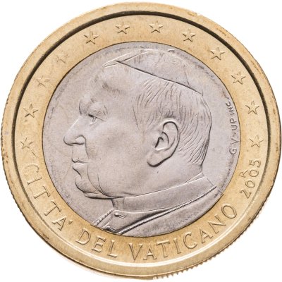 купить Ватикан 1 евро (euro) 2005 "Портрет Папы Иоана Павла II"