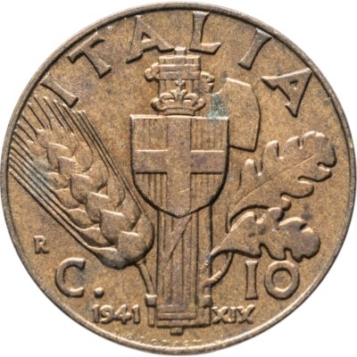 купить Италия 10 чентезимо (centesimi) 1941