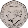 Купить Джерси 50 пенсов (pence) 2024 "Святые покровители Британских островов - Святой Хельер Джерсийский"