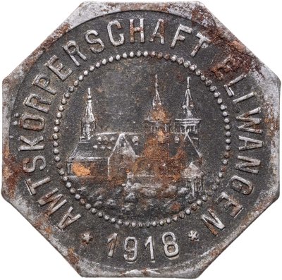 купить Германия, Эллванген 1\2 марки 1918