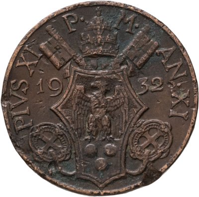 купить Ватикан 10 чентезимо (centesimi) 1932