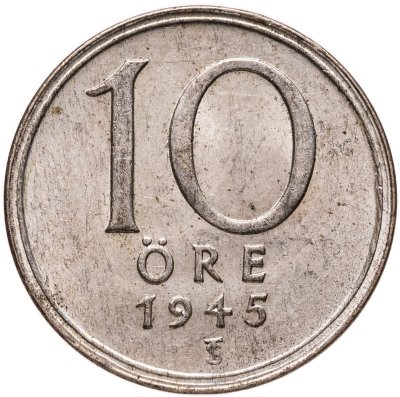 купить Швеция 10 эре (ore) 1945 Знак монетного двора: "TS" - Торстен Свенссон