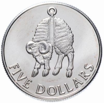 купить Новая Зеландия 5 долларов 1998 Гордость Новой Зеландии Баран