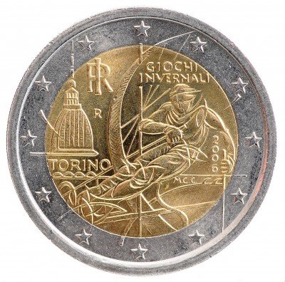 Купить Италия 2 евро 2006 "XX зимние Олимпийские Игры, Турин"