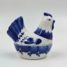 Купить Солонка "Курочка", Гжель, фарфор, роспись, Российская Федерация, 1991-2000 гг.