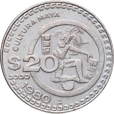 купить Мексика 20 песо (pesos) 1980