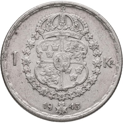 купить Швеция 1 крона (crown) 1943