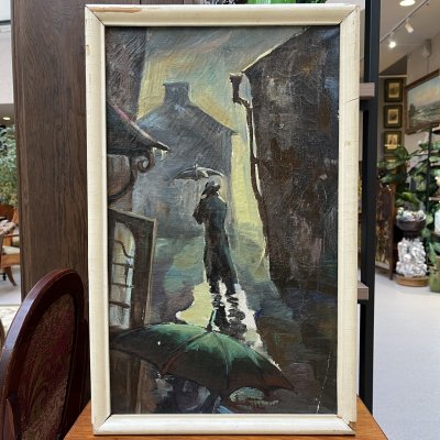 купить Картина "Под дождем" (условное название), холст, масло, дерево, Россия, 1970-2000 гг.