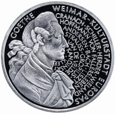 купить Германия (ФРГ) 10 марок 1999 A "250 лет со дня рождения Иоганна Вольфганга фон Гете"