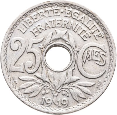 купить Франция 25 сантимов (centimes) 1919