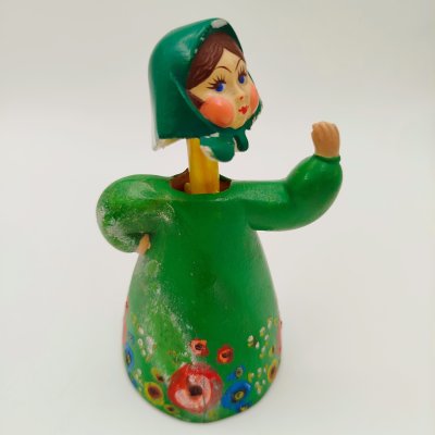 купить Кукла-болванчик "Плясунья" (танцующая), пластик, колкий, роспись, СССР, 1950-1960 гг.