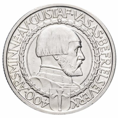 купить Швеция 2 кроны 1921 "400 лет Войне за Независимость"