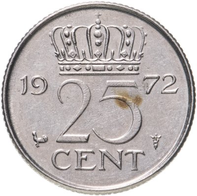 купить Нидерланды 25 центов 1972