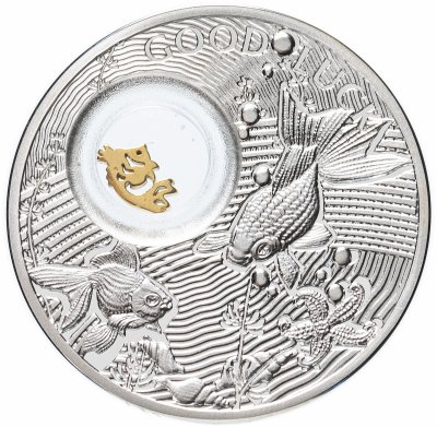 купить Ниуэ 2 доллара 2013 UNC "Монеты на счастье - Золотая рыбка" в буклете