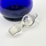 Купить Штоф кобальтового оттенка с туловом каплевидной формы и пузырем внутри пробки, стекло, выдувание, Россия, 1900-1940 гг.