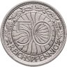 Купить Германия 50 рейхспфеннигов (reichspfennig) 1928, знак монетного двора "E" — Мульденхюттен