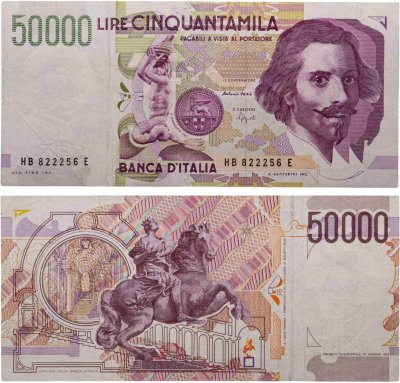 купить Италия 50000 лир 1992
