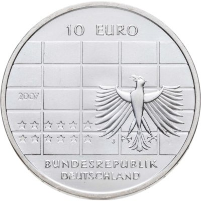 купить Германия 10 евро 2007 "50 лет Немецкому федеральному банку"
