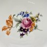 Купить Блюдо круглое с цветочным декором, фарфор, деколь, золочение, Bohemia (Neurohlau), Чехословакия, 1970-1990 гг.